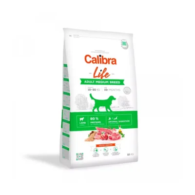 Calibra Life Adult Medium Breed Lamb 12kg gluteenivaba kuivtoit keskmist kasvu täiskasvanud koertele
