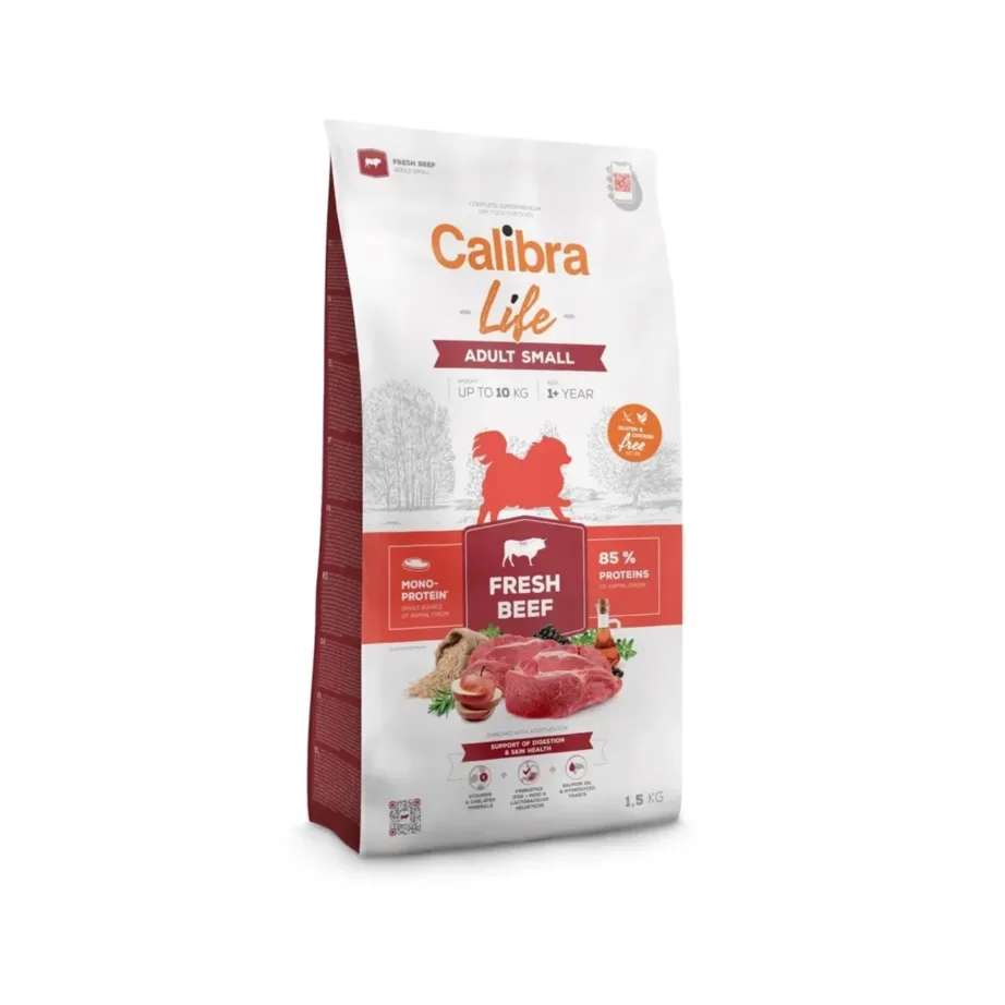 Calibra Life Adult Small Breed 1,5 kg veiselihaga gluteenivaba kuivtoit väikest tõugu täiskasvanud koertele