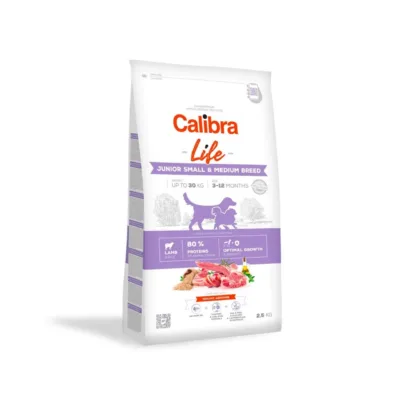 Calibra Life Junior Lamb 2,5 kg gluteenivaba kuivtoit väikest ja keskmist kasvu kutsikatele