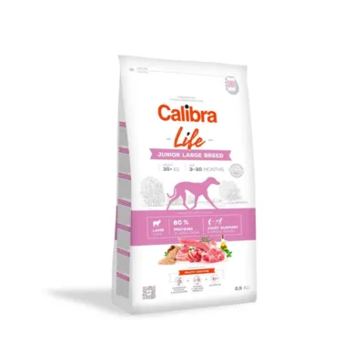 Calibra Life Junior Large Breed 2,5 kg lambalihaga gluteenivaba kuivtoit suurtele kasvavatele koertele