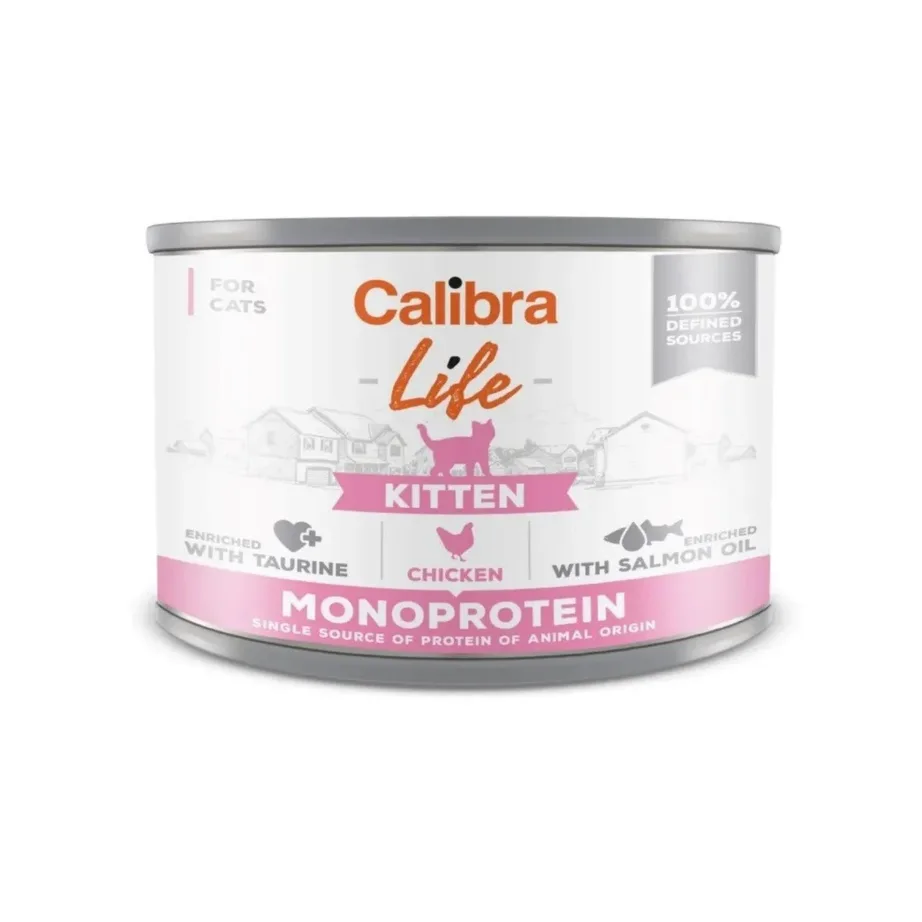 Calibra Life Kitten Chicken 200g kana märgtoit kassipoegadele, teravilja- ja gluteenivaba, monoproteiin, konserv