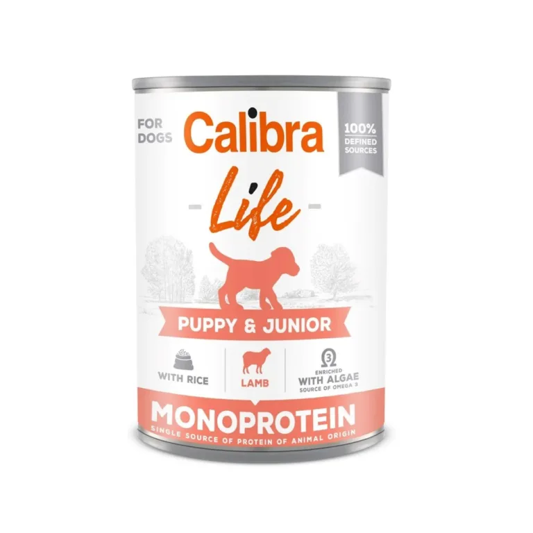 Calibra Life Puppy&Junior 400g lambaliha gluteenivaba täisväärtuslik märgtoit kutsikatele kõikidele tõugudele