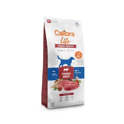 Calibra Life Senior Medium Beef 12 kg gluteenivaba kuivtoit vanematele keskmist tõugu koertele