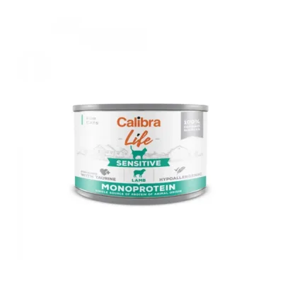 Calibra Life Sensitive Lamb 200g gluteenivaba lambalihaga märgtoit tundliku seedimisega täiskasvanud kassile
