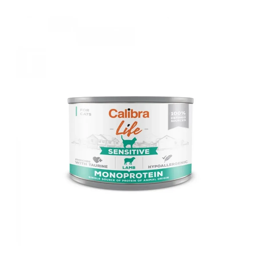 Calibra Life Sensitive Lamb 200g gluteenivaba lambalihaga märgtoit tundliku seedimisega täiskasvanud kassile