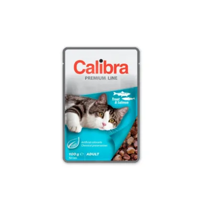 Calibra Premium Adult Trout & Salmon 100g teraviljavaba märgtoit täiskasvanud kassile