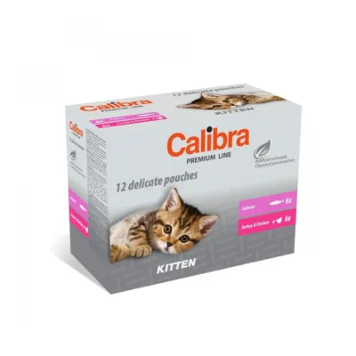 Calibra Premium Kitten 12x100g gluteenivaba märgtoidu multipakk kassipoegadele