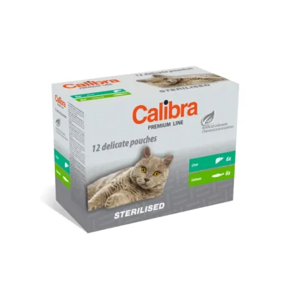 Calibra Premium Line Sterilised 12x100g täissööt steriliseeritud täiskasvanud kassile, gluteenivaba märgtoit mitme maitsega