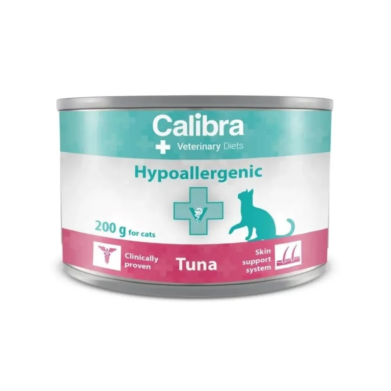 Calibra VD Cat Hypoallergenic Tuna 200g teraviljavaba veterinaarne märgtoit täiskasvanud kassidele tundliku seedimise ja allergiatega