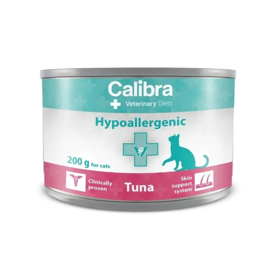 Calibra VD Cat Hypoallergenic Tuna 200g teraviljavaba veterinaarne märgtoit täiskasvanud kassidele tundliku seedimise ja allergiatega