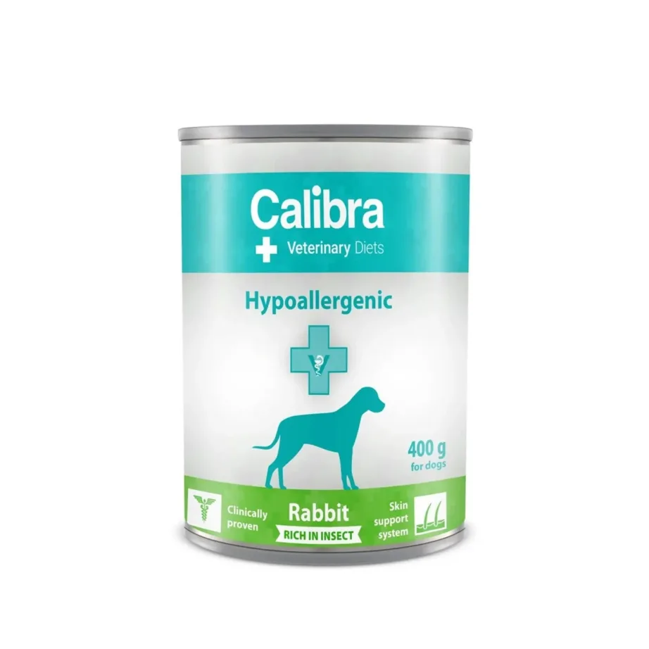Calibra VD Veterinary Diets 400 g hüpoallergeenne märgtoit küüliku ja putukatega täiskasvanud koertele