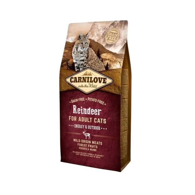 Carnilove Cat Adult Energy & Outdoor Reindeer 6 kg teraviljavaba kuivtoit täiskasvanud kassidele