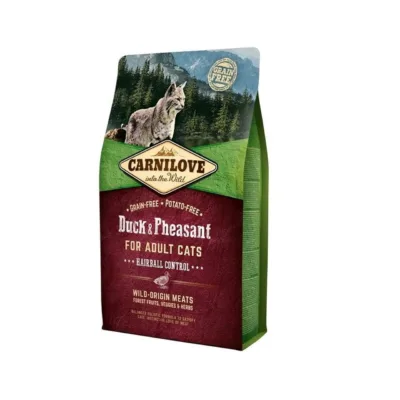 Carnilove Cat Hairball Control part ja faasan 2 kg – karvapallide vastane kassitoit