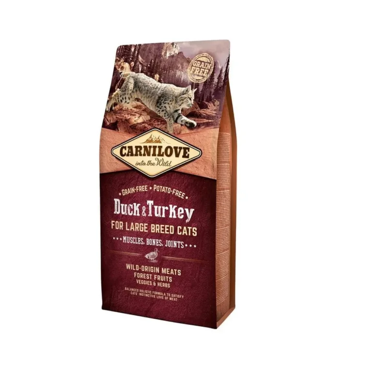 Carnilove Duck & Turkey Large Breed 6 kg teraviljavaba kuivtoit suurtele täiskasvanud kassidele