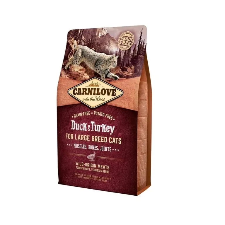 Carnilove Large Breed Cat Duck & Turkey 2 kg teraviljavaba kuivtoit suurtele täiskasvanud kassidele