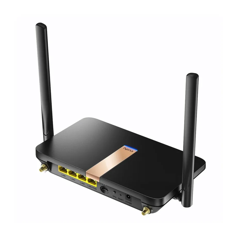 Cudy LT500D_EU 4G LTE kaheribaline AC1200 128MB ruuter NanoSIM-iga, 4xLAN, must – 2