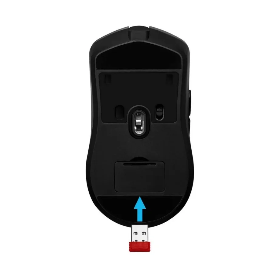 Defender Demon GM-534 must 3200 DPI ambidextriline juhtmevaba mängurihiir optilise sensoriga, aku toitega, USB nano vastuvõtjaga – 3