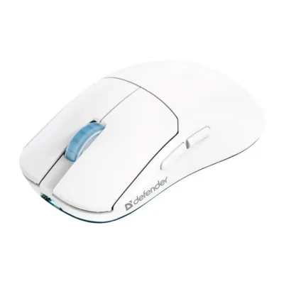 Defender Fame GM-516 10000DPI valge juhtmevaba ambidextrous mängurihiir Bluetooth+USB, 5 nuppu, 66 mm kõrge