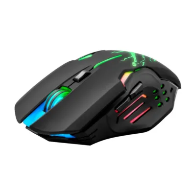 Defender Katana GM-511 must 2.4 GHz juhtmevaba 3200 DPI 7-režiimiga mängurihiir, USB nano-vastuvõtjaga, ergonoomiline, 127x73x38 mm