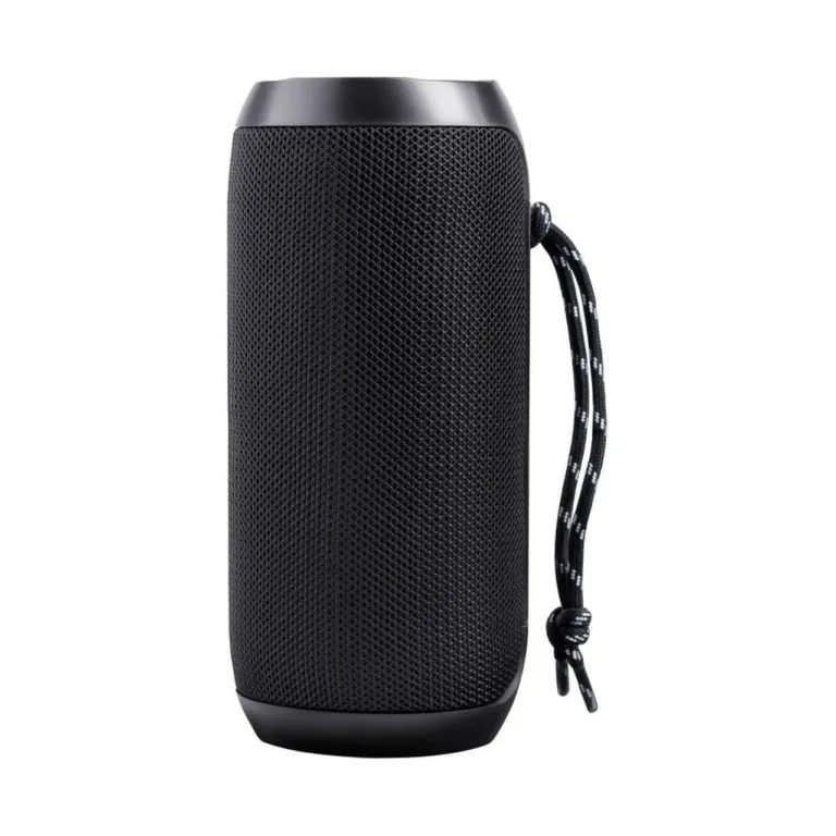 Defender S100 5W must Bluetooth 5.3 kaasaskantav kõlar LED-valgustuse ja sisseehitatud mikrofoniga, 157x72x70 mm, 5-tunnine aku kestus