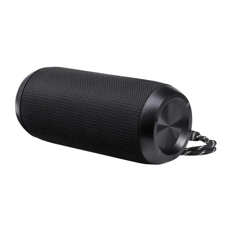 Defender S100 5W must Bluetooth 5.3 kaasaskantav kõlar LED-valgustuse ja sisseehitatud mikrofoniga, 157x72x70 mm, 5-tunnine aku kestus