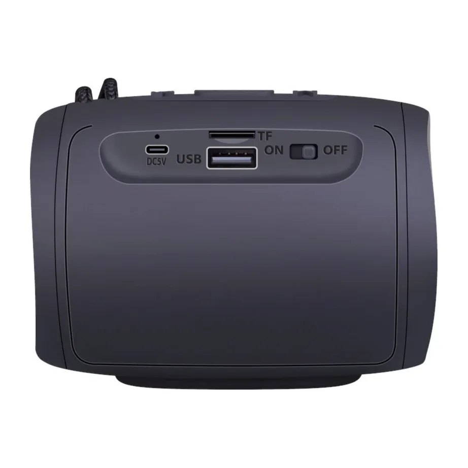 Defender S200 5W must Bluetooth 5.3 LED-valgustusega kaasaskantav kõlar, aku kestab kuni 10 tundi, sisseehitatud mikrofon – 2