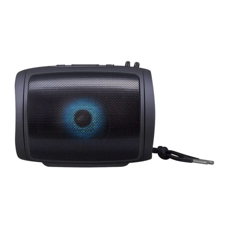 Defender S200 5W must Bluetooth 5.3 LED-valgustusega kaasaskantav kõlar, aku kestab kuni 10 tundi, sisseehitatud mikrofon