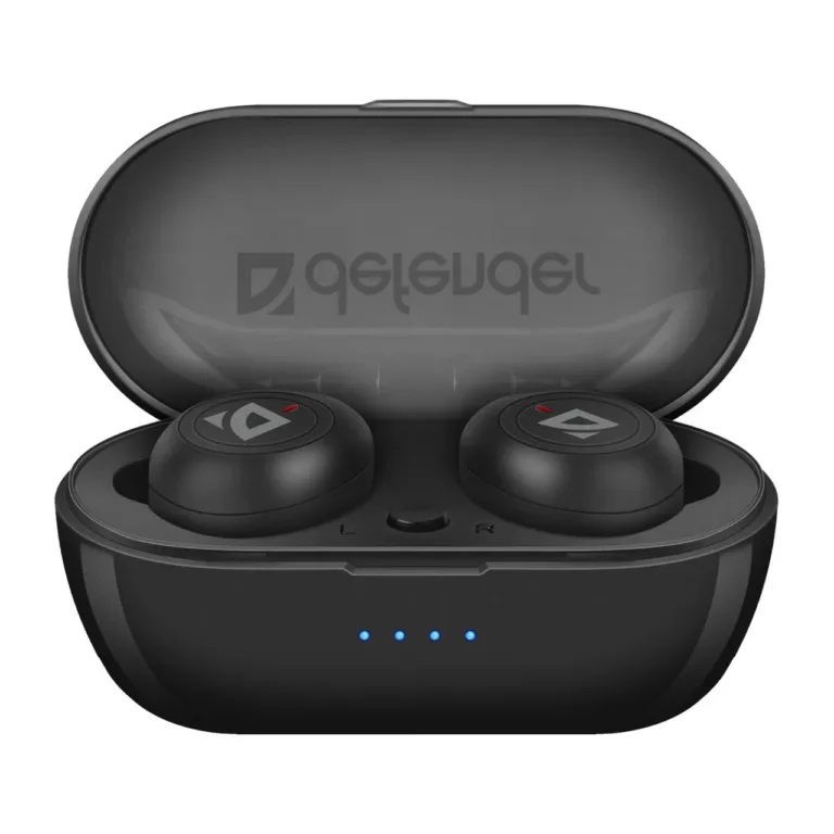 Defender Twins 638 mustad juhtmevabad in-ear Bluetooth 5.0 kõrvaklapid mikrofoniga, muusika ja kõnede jaoks