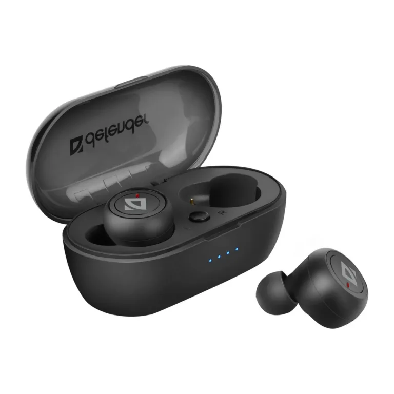 Defender Twins 638 mustad juhtmevabad in-ear Bluetooth 5.0 kõrvaklapid mikrofoniga, muusika ja kõnede jaoks
