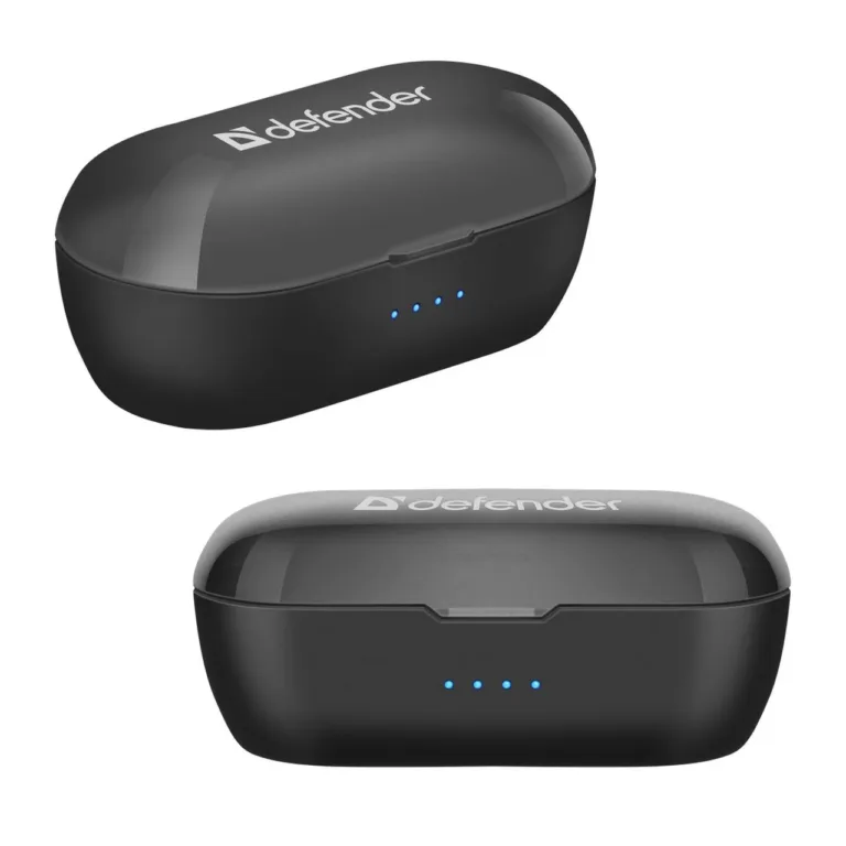 Defender Twins 638 mustad juhtmevabad in-ear Bluetooth 5.0 kõrvaklapid mikrofoniga, muusika ja kõnede jaoks
