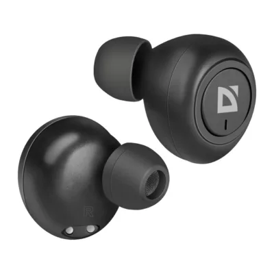 Defender Twins 638 mustad juhtmevabad in-ear Bluetooth 5.0 kõrvaklapid mikrofoniga, muusika ja kõnede jaoks