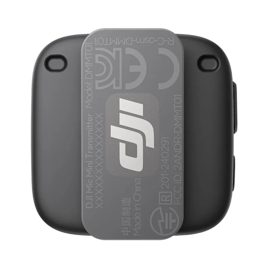 DJI CP.RN.00000431.01 400 m ulatusega must kehakinnitatav juhtmevaba mikrofonisaatja, 11,5 h aku ja klambriga – 4