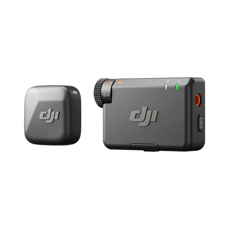 DJI Mic Mini 1 TX/1 RX juhtmevaba mikrofonikomplekt 400 m ulatuse, 3,5 mm väljundi ja kaamerale kinnitatava vastuvõtjaga