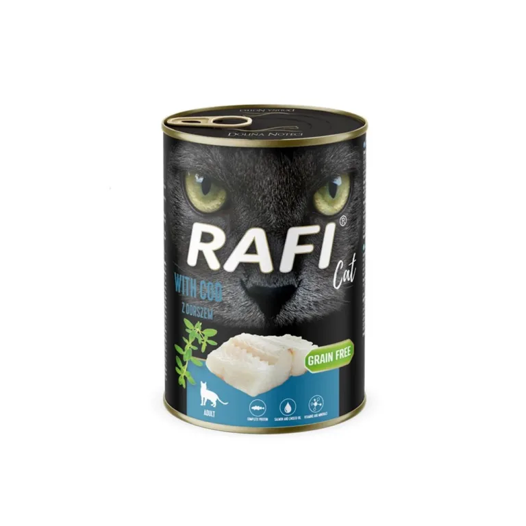 Dolina Noteci RAFI Cat Adult 400 g tursaga teraviljavaba täissööt konserv täiskasvanud kassile