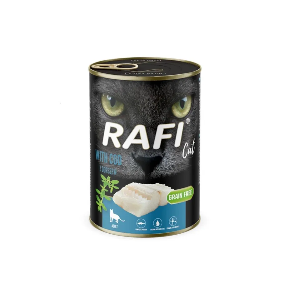Dolina Noteci RAFI Cat Adult 400 g tursaga teraviljavaba täissööt konserv täiskasvanud kassile