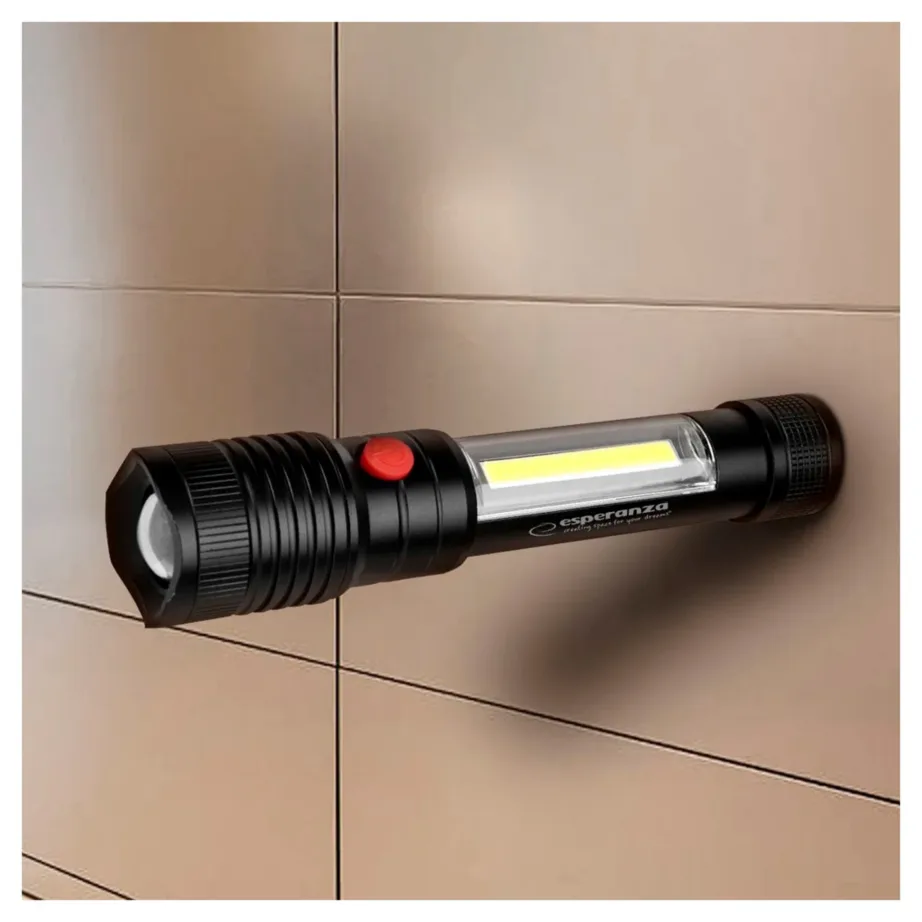 Esperanza EOT069 3W LED käsitaskulamp, 2500 lm, 100 m, alumiinium, 180 mm, 4xAAA, must – 3
