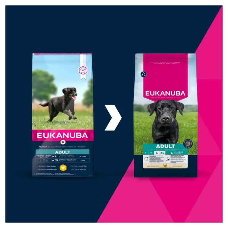 EUKANUBA Adult L/XL 15kg kana kuivtoit suurtele ja hiiglaslikele koertele liigeste ja hammaste toetamiseks