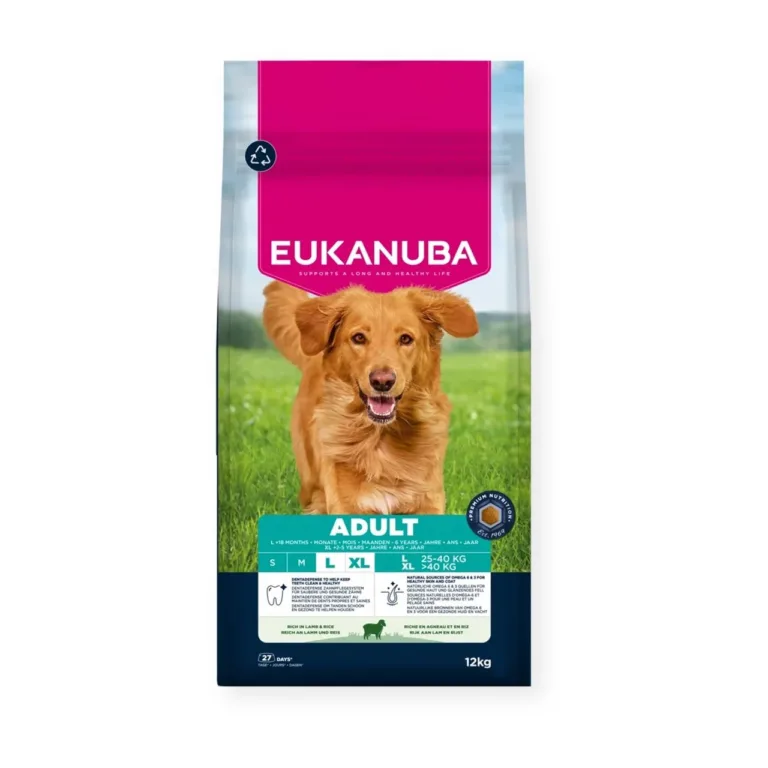 EUKANUBA Adult Lamb & Rice 12kg kuivtoit suurtele ja hiiglaslikele täiskasvanud koertele