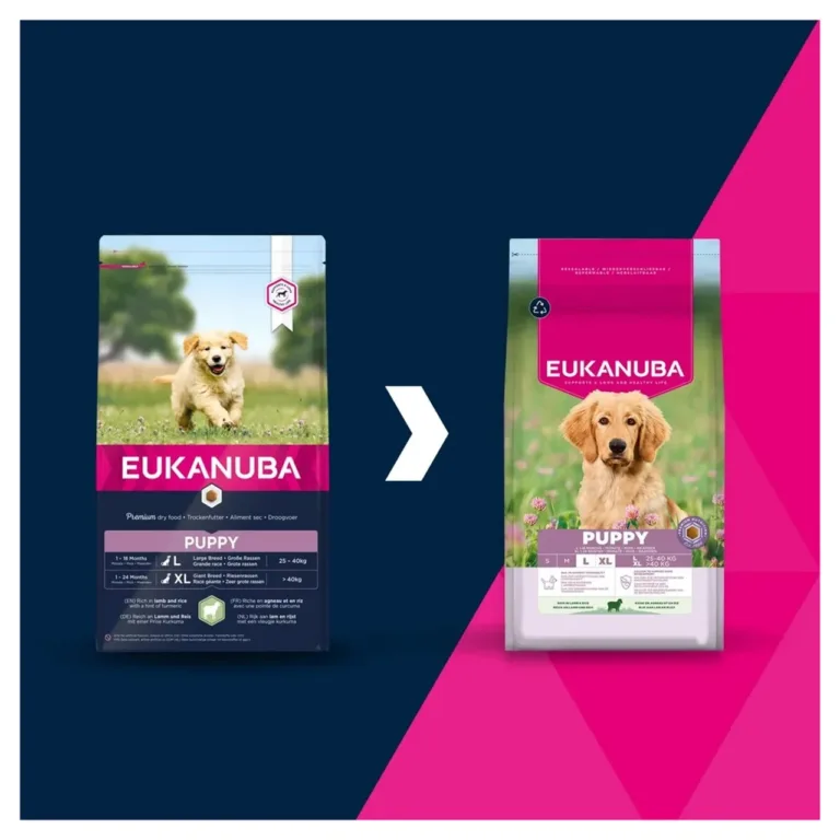 EUKANUBA Puppy Large Breed 12 kg lambaliha ja riisiga kuivtoit kasvuperioodil suurtele koertele