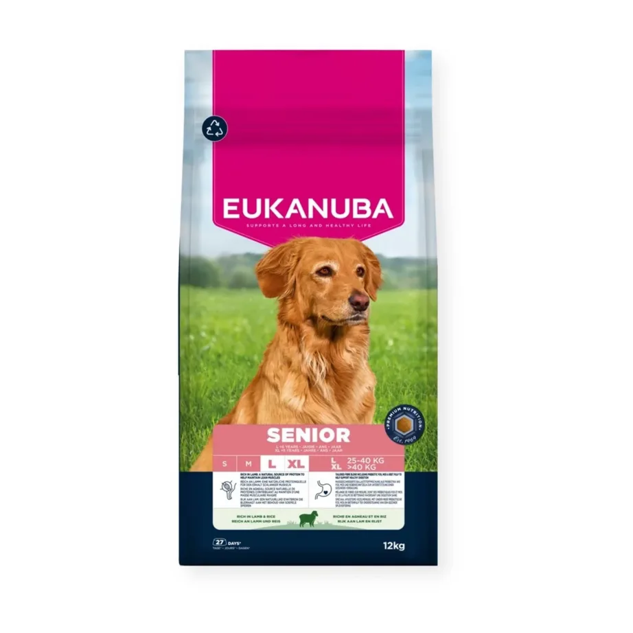Eukanuba Senior L/XL 12 kg lambaliha ja riisiga kuivtoit suurtele eakatele koertele