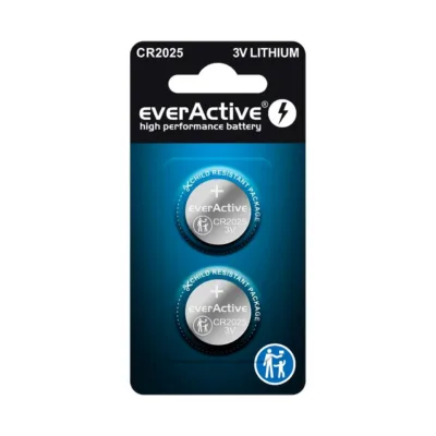 everActive CR20252BL 2 tk 3V CR2025 liitiummündipatarei, 20x2,5 mm ühekordseks kasutuseks