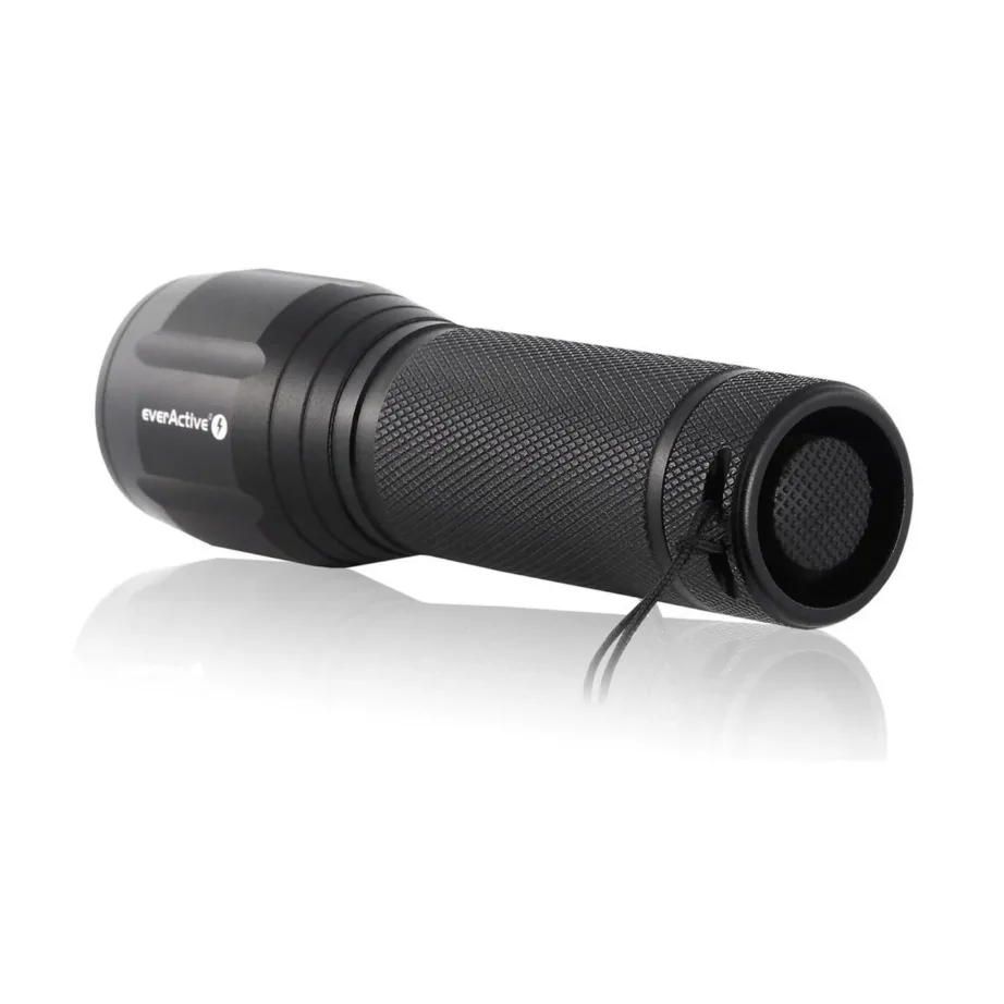 everActive FL-300+ 350 lm punane LED-taskulamp IPX4, alumiinium, 115 mm, 3xAAA – 3