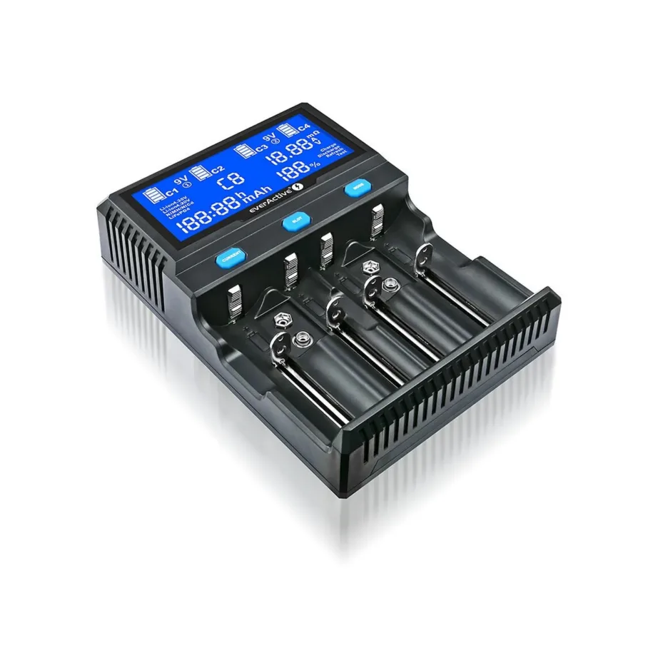 everActive UC-4200 must 4-pesaline AA/AAA akulaadija ekraaniga, 12V, 380 g – 3