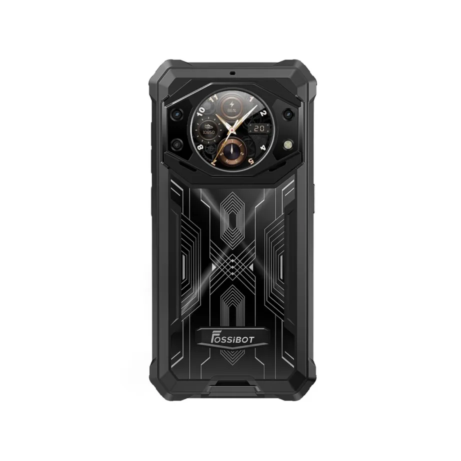 FOSSiBOT F101 Pro 128GB/8GB must IP68/IP69K veekindel 5,45″ nutitelefon Android 13, 10600mAh aku, 24MP kaamera, dual SIM, NFC – 2