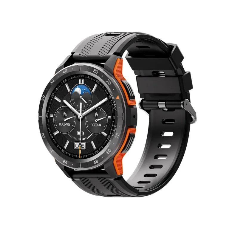 FOSSiBOT W101 48,7 mm oranž AMOLED nutikell, 410 mAh aku, veekindel, Android/iOS-iga ühilduv