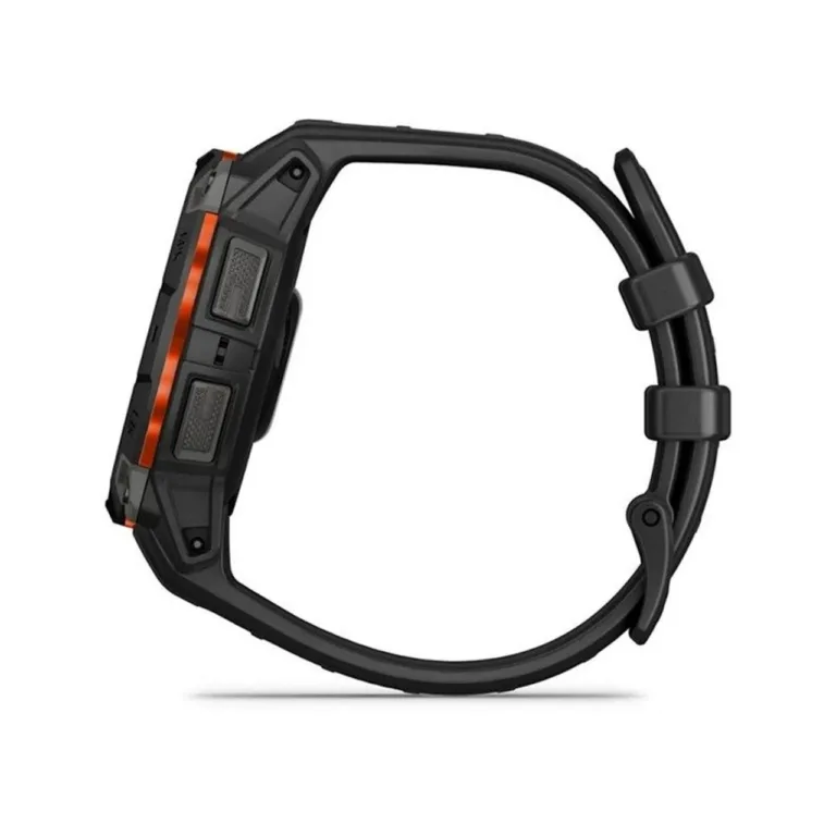 Garmin Instinct 3 Solar 45 mm musta silikoonrihmaga vastupidav GPS-nutikell, 10 ATM veekindlus, 672 h aku, pulsi- ja aktiivsusmonitor, iOS/Android