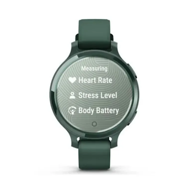 Garmin Lily 2 Active 38 mm rohelise alumiiniumkorpusega naiste nutikell GPS-iga, optiline pulsiandur, puuteekraan, 9 päeva aku