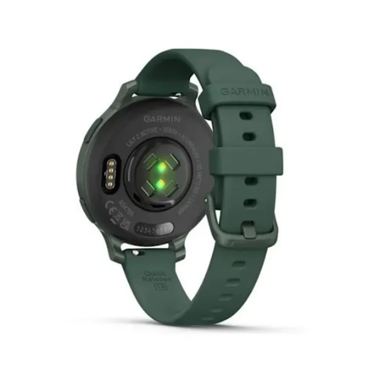 Garmin Lily 2 Active 38 mm rohelise alumiiniumkorpusega naiste nutikell GPS-iga, optiline pulsiandur, puuteekraan, 9 päeva aku
