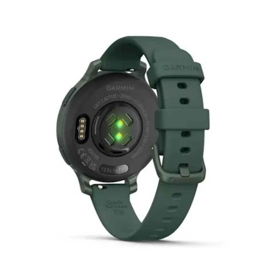 Garmin Lily 2 Active 38 mm rohelise alumiiniumkorpusega naiste nutikell GPS-iga, optiline pulsiandur, puuteekraan, 9 päeva aku – 9