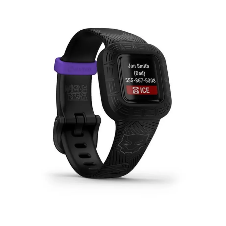 Garmin vivofit jr. 3 130–175 mm must silikoonist aktiivsusmonitor lastele, MIP värviekraan, 5 ATM, 365 päeva aku